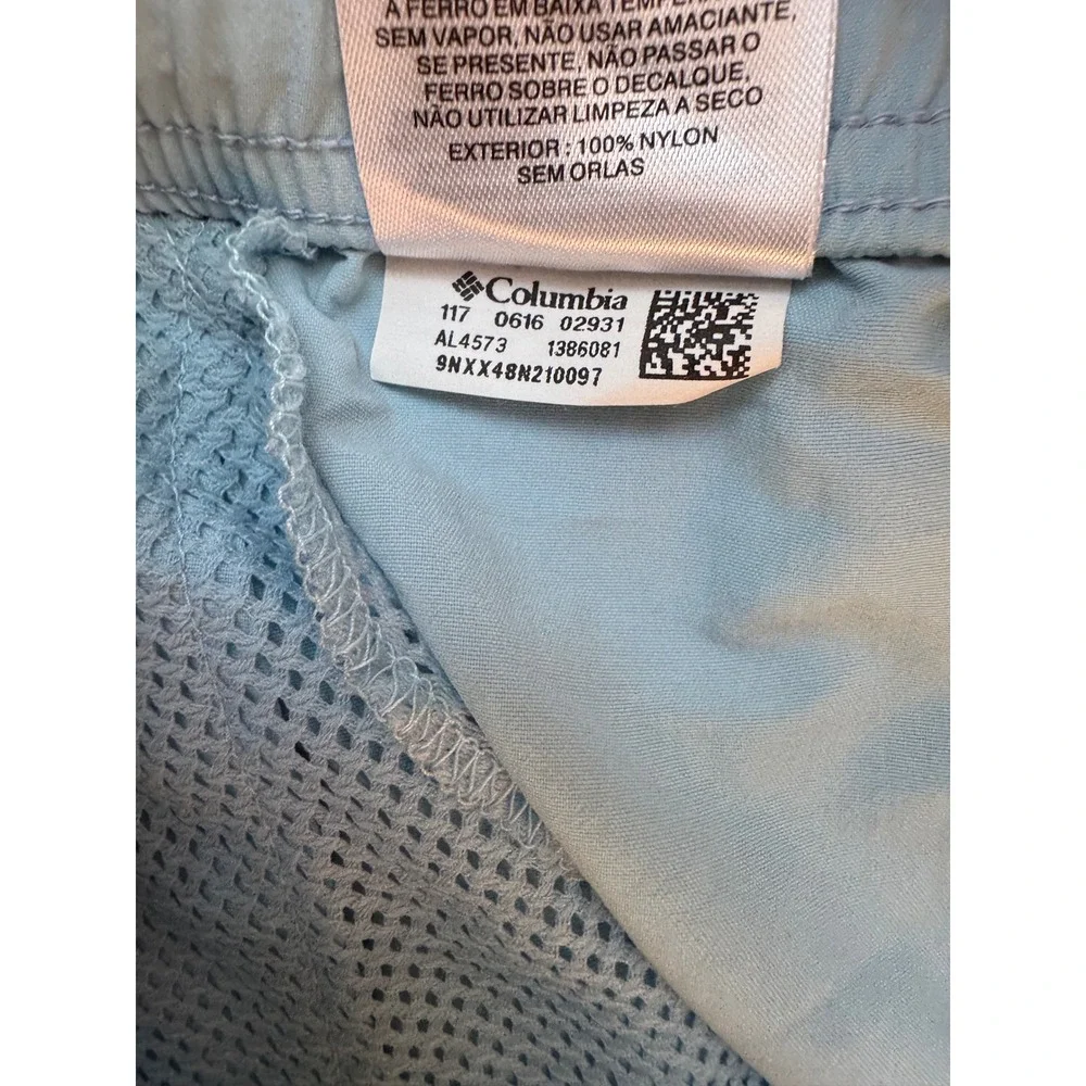 Columbia Sportswear Mens Swim Trunks Blue Nylon Mesh Pockets AL4573 Large 5